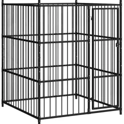 vidaXL Chenil d'extérieur pour chiens 150 x 150 x 185 cm