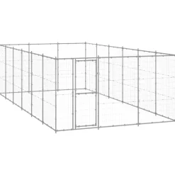 vidaXL Chenil extérieur Acier galvanisé 21,78 m²