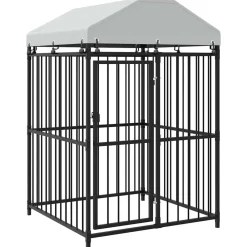 vidaXL Chenil extérieur avec toit pour chiens 120 x 120 x 150 cm