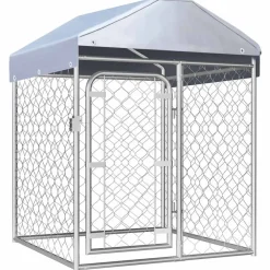 Articles Pour Animaux De Compagnie-vidaXL Chenil extérieur avec toit 100 x 100 x 125 cm