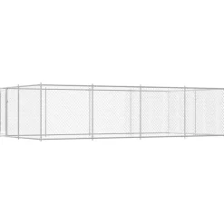 vidaXL Chenil extérieur pour chiens 7,6 x 3,8 x 1,9 m