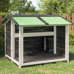Articles Pour Animaux De Compagnie-vidaXL Chenil 96x87x80,5 cm bois de pin solide Gris