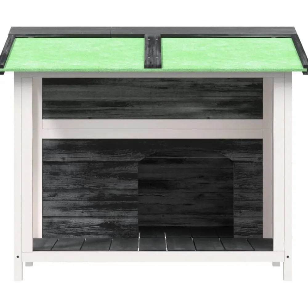 Articles Pour Animaux De Compagnie-vidaXL Chenil 96x87x80,5 cm bois de pin solide Gris