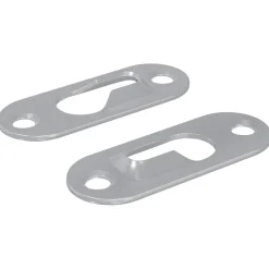 vidaXL Cintre à trou de serrure 2 pcs Argenté 45 x 16 x 3.5 mm Fer