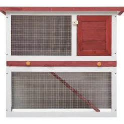 vidaXL Clapier d'extérieur 1 porte Bois