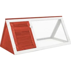 Articles Pour Animaux De Compagnie-vidaXL Clapier Bois Rouge