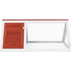 Articles Pour Animaux De Compagnie-vidaXL Clapier Bois Rouge