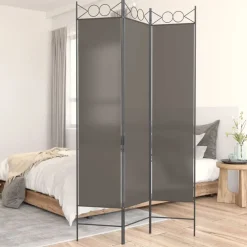 Séparateurs De Pièces-vidaXL Cloison de séparation 3 panneaux 120x200 cm Tissu Anthracite