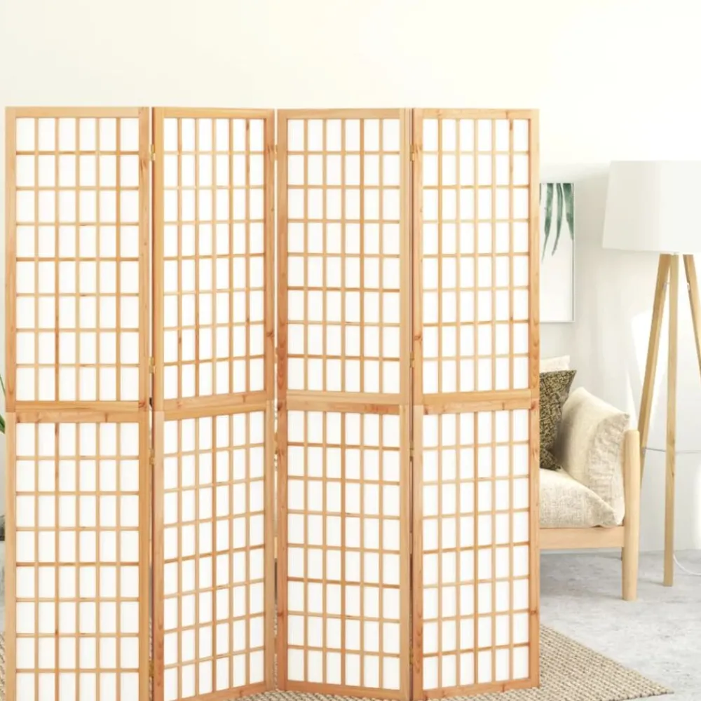vidaXL Cloison de séparation pliable 4 panneaux 160x170 cm
