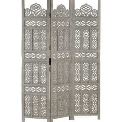 vidaXL Cloison de séparation 3 panneaux 120x165 cm Bois manguier