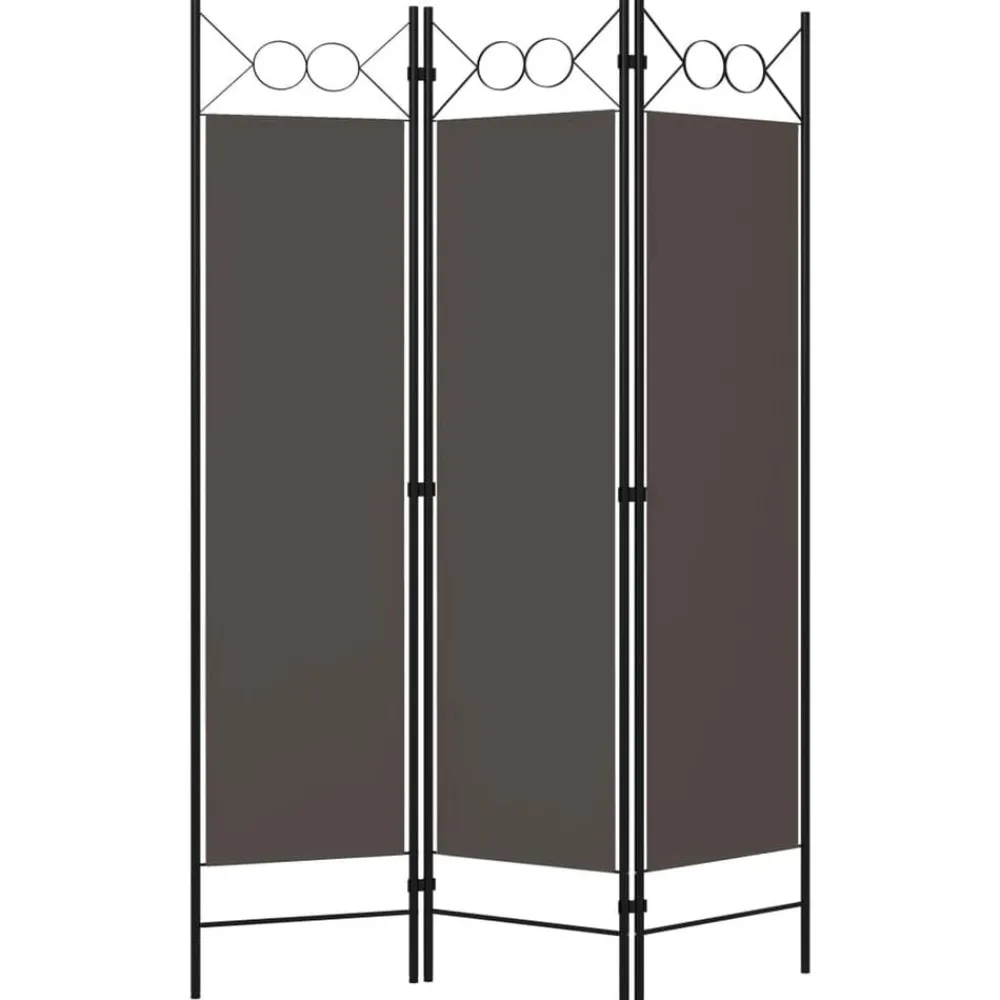 Séparateurs De Pièces-vidaXL Cloison de séparation 3 panneaux 120x180 cm Anthracite