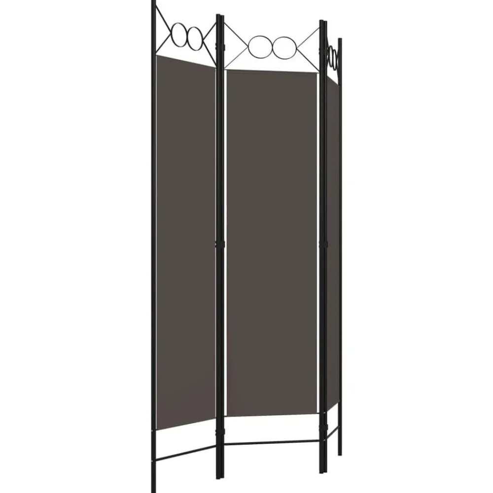 Séparateurs De Pièces-vidaXL Cloison de séparation 3 panneaux 120x180 cm Anthracite