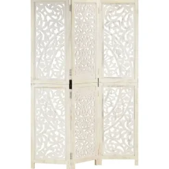 vidaXL Cloison de séparation 3 panneaux 120x165 cm Bois manguier