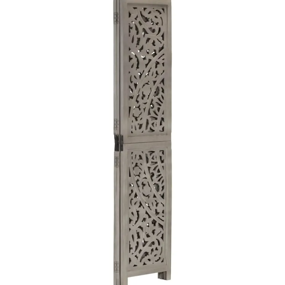 vidaXL Cloison de séparation 3 panneaux 120x165 cm Bois manguier