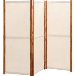 Séparateurs De Pièces-vidaXL Cloison de séparation 3 panneaux Blanc crème 210x180 cm Blanc cr&egrave;me