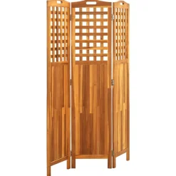 vidaXL Cloison de séparation 3 panneaux 121x2x170 cm Bois d'acacia