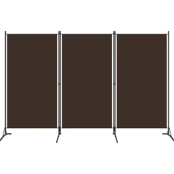 Séparateurs De Pièces-vidaXL Cloison de séparation 3 panneaux 260x180 cm Marron