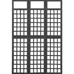 Séparateurs De Pièces-vidaXL Cloison de séparation à 3 panneaux Bois de pin 121x180 cm Noir
