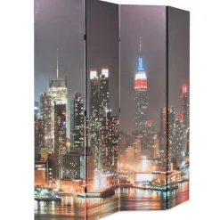 vidaXL Cloison de séparation pliable 160x170 cm New York la nuit