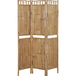 vidaXL Cloison de séparation 3 panneaux Bambou 120x180 cm