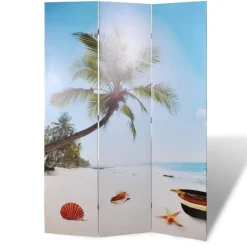 Séparateurs De Pièces-vidaXL Cloison de séparation pliable 120 x 170 cm Plage Bleu
