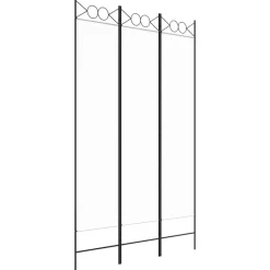 Séparateurs De Pièces-vidaXL Cloison de séparation 3 panneaux 120x200 cm Tissu Blanc