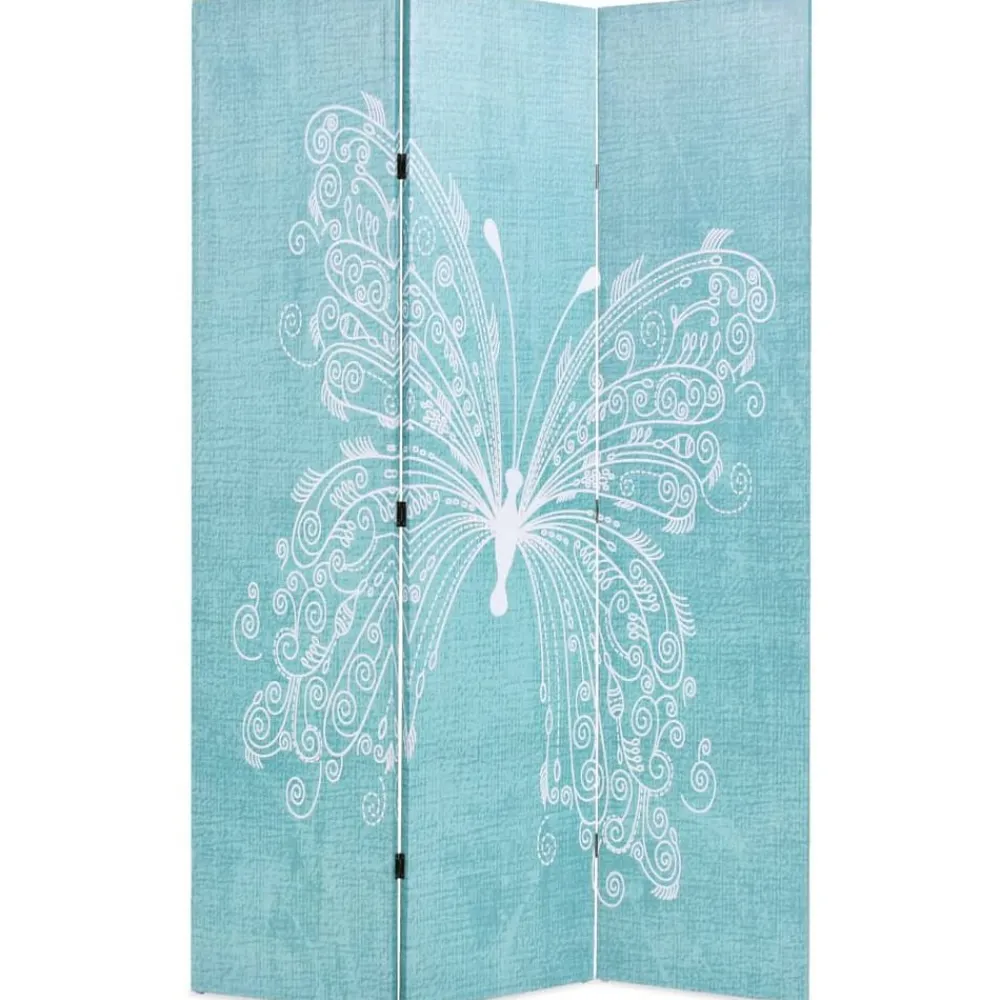 vidaXL Cloison de séparation pliable 120 x 170 cm Papillon Bleu