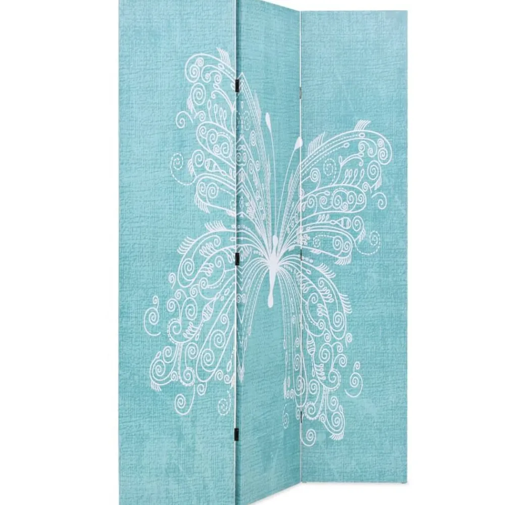 vidaXL Cloison de séparation pliable 120 x 170 cm Papillon Bleu