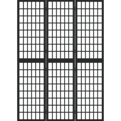 vidaXL Cloison de séparation pliable 3 panneaux 120x170 cm Noir
