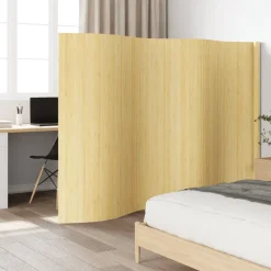 Séparateurs De Pièces-vidaXL Cloison de séparation naturel clair largeur 400 cm hauteur 165 cm bambou lumi&egrave;re naturelle
