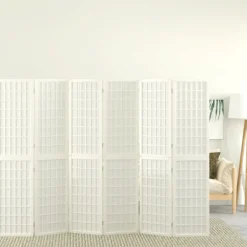 vidaXL Cloison de séparation pliable 6 panneaux 240x170 cm Blanc