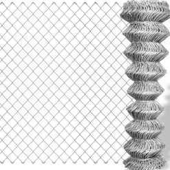 Clôtures & Barrières-vidaXL Clôture à mailles losangées Acier galvanisé 15x1,25 m é Argent