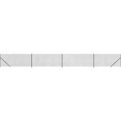 Clôtures & Barrières-vidaXL Clôture à mailles losangées avec bride 0,8x10 m Anthracite