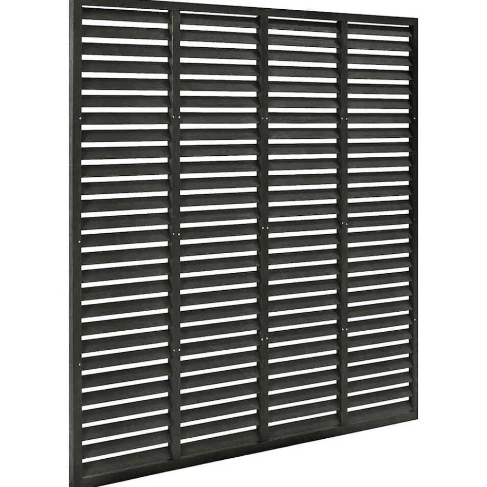 Clôtures & Barrières-vidaXL Clôture à persiennes WPC 180x180 cm Gris foncé