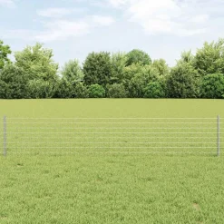 vidaXL Clôture avec poteau Argenté 0,4 x 10 m Acier