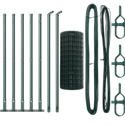 vidaXL Clôture avec poteau 0,4 x 10 m Acier et PVC