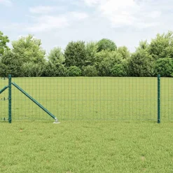 vidaXL Clôture avec poteau 0,4 x 10 m Acier et PVC