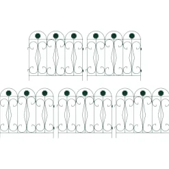 vidaXL Clôture de jardin 5 pcs Acier