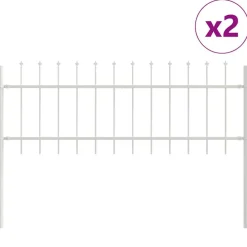 vidaXL Clôture de jardin 2 pcs 3,4 x 0,6 m