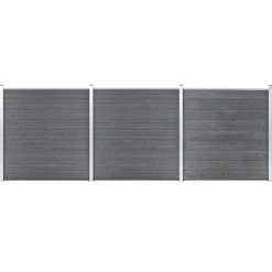 Clôtures & Barrières-vidaXL Clôture de jardin WPC 526x186 cm Gris