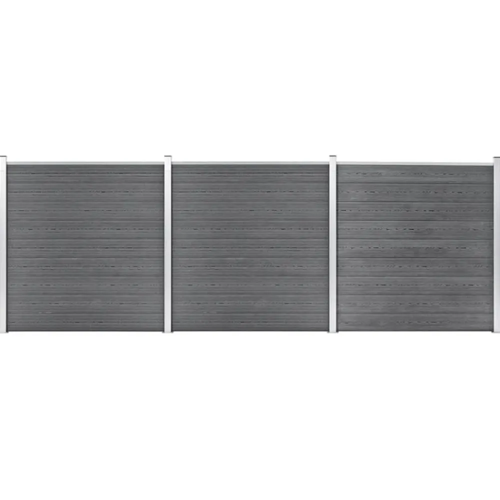 Clôtures & Barrières-vidaXL Clôture de jardin WPC 526x186 cm Gris