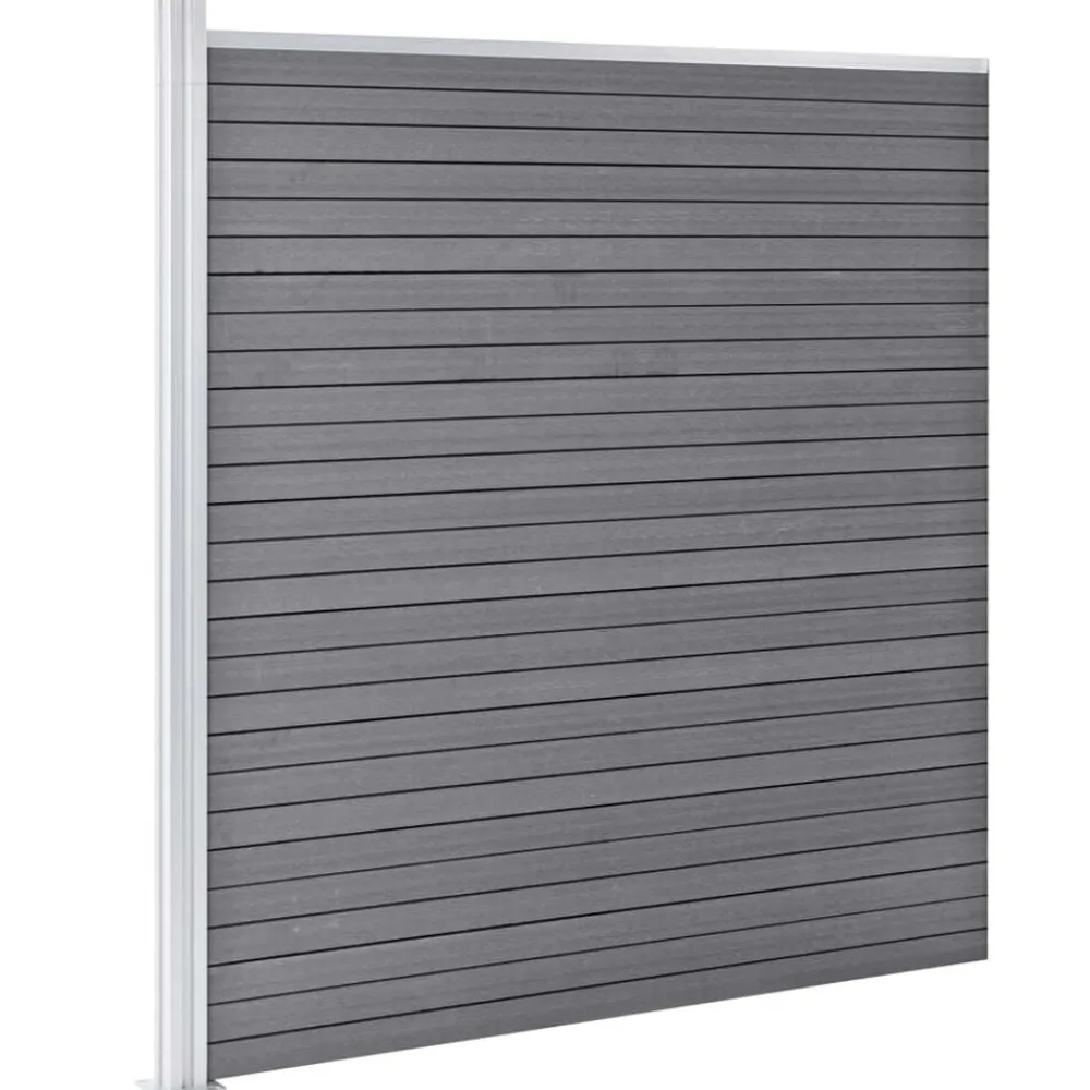 Clôtures & Barrières-vidaXL Clôture de jardin WPC 526x186 cm Gris