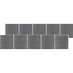vidaXL Clôture de jardin WPC 1737x186 cm