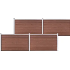 vidaXL Clôture de jardin WPC 699x106 cm