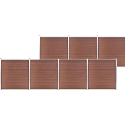 Clôtures & Barrières-vidaXL Clôture de jardin WPC 1218x186 cm Marron