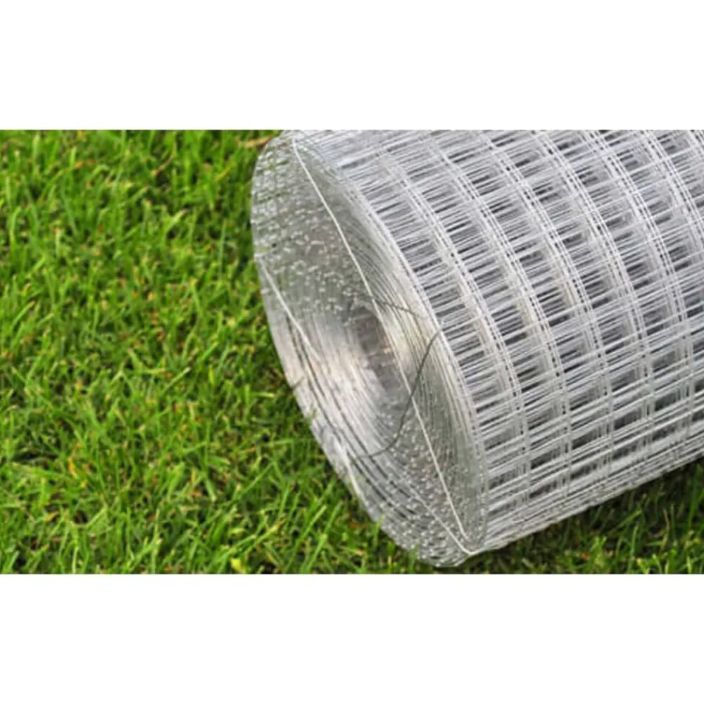 Clôtures & Barrières-vidaXL Clôture en treillis acier galvanisé carré 1x25 m Argenté