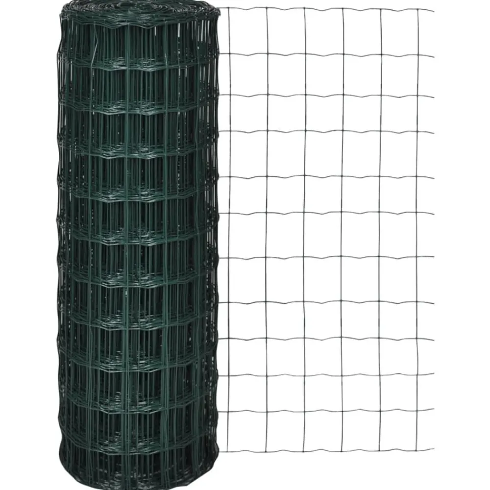 Clôtures & Barrières-vidaXL Clôture euro Acier 10 x 0,8 m Vert