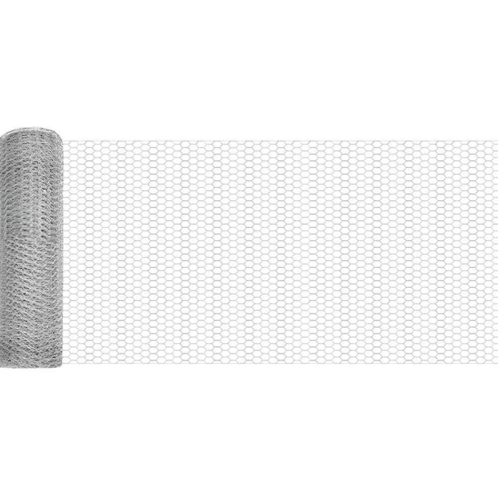 Clôtures & Barrières-vidaXL Clôture hexagonale Argenté 0,4 x 10 m Acier galvanisé