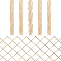 vidaXL Clôtures en treillis 5 pcs Bois de sapin massif 180x80 cm