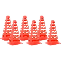 vidaXL Cônes de football 6 pcs empilables orange 13x13x22,5 cm